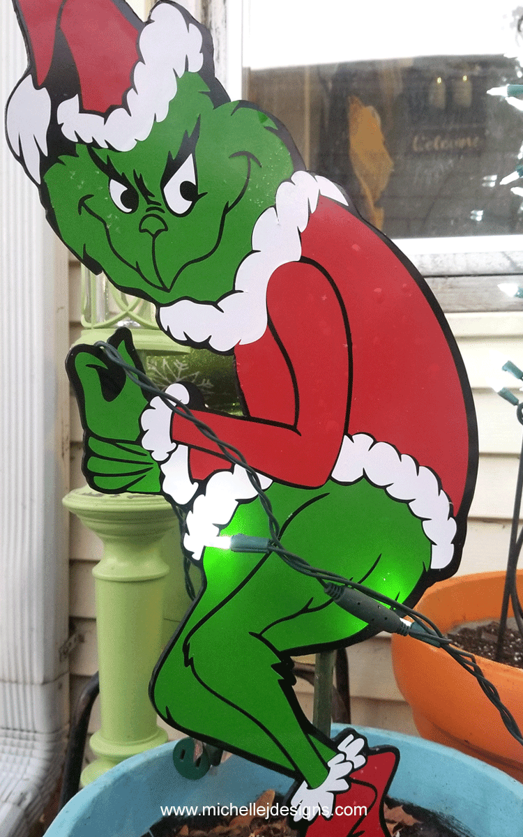 grinch yard art - michelle james designs